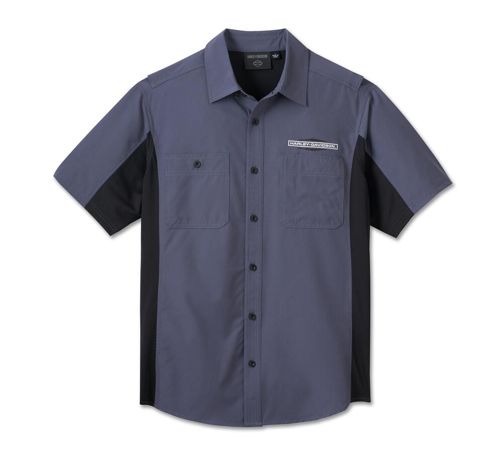 Harley-Davidson Camisa Hombre Azul Claro Negro