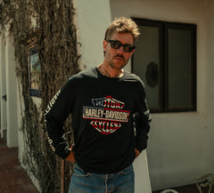 Harley-Davidson Camiseta Manga Larga Stars & Stripes Hombre