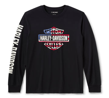 Harley-Davidson Camiseta Manga Larga Stars & Stripes Hombre