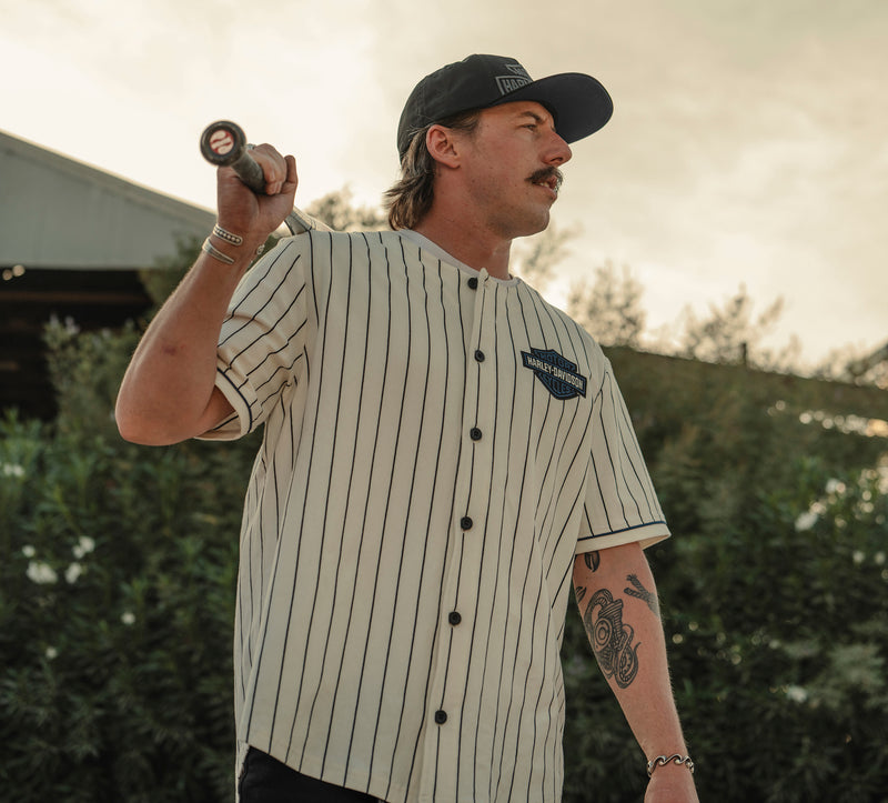 Harley-Davidson Camisa de Béisbol Essential a Rayas