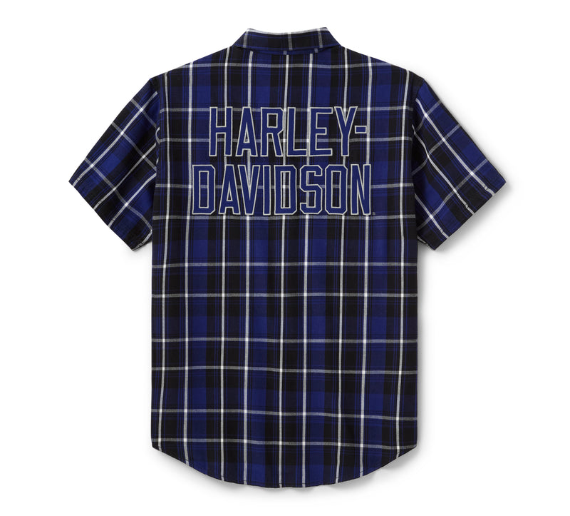 Harley-Davidson Camisa Essential de Cuadros Manga Corta Hombre