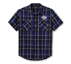 Harley-Davidson Camisa Essential de Cuadros Manga Corta Hombre