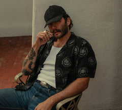Harley-Davidson Camisa Aloha Willie G Skull Hombre Negra