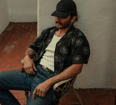 Harley-Davidson Camisa Aloha Willie G Skull Hombre Negra