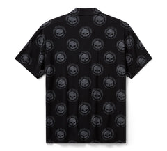 Harley-Davidson Camisa Aloha Willie G Skull Hombre Negra