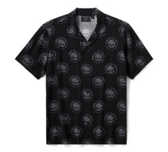 Harley-Davidson Camisa Aloha Willie G Skull Hombre Negra