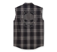 Harley-Davidson Camisa Blowout Willie G Skull Cuadros Reflectante Hombre