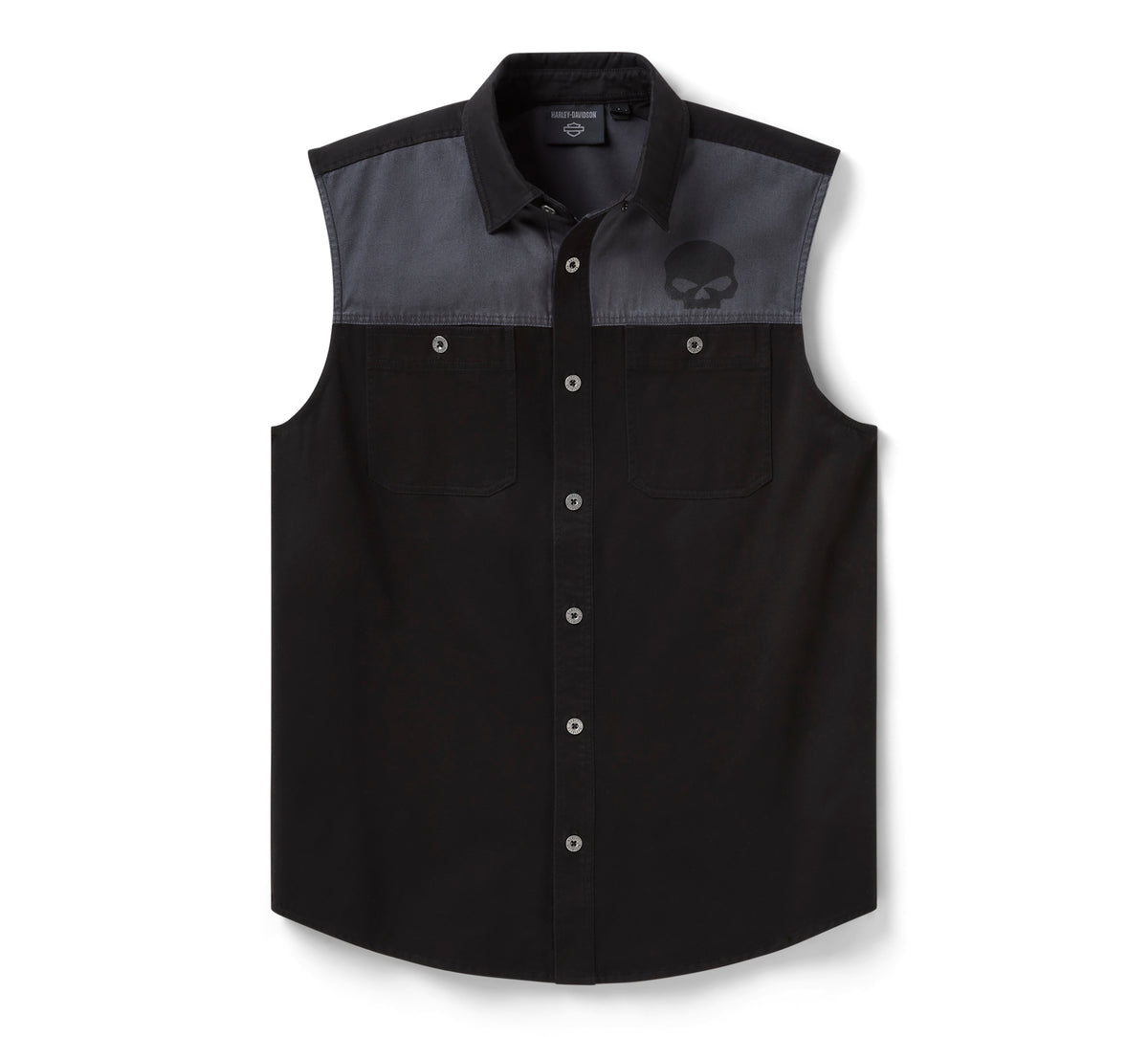 Harley-Davidson Camisa Blowout Willie G Skull Color Blocked Hombre
