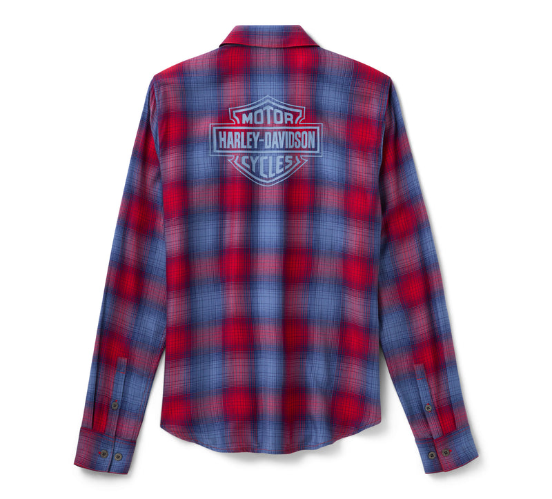 Harley-Davidson Camisa Essential de Cuadros Mujer
