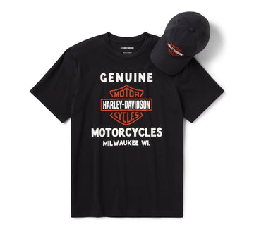 Harley-Davidson Set Regalo Gorra y Camiseta Bar & Shield
