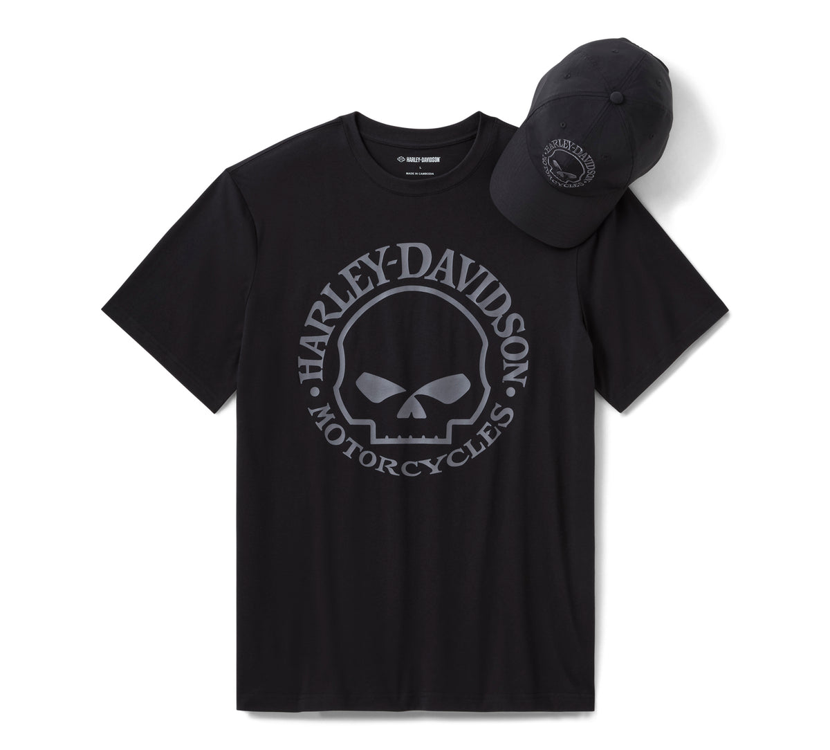 Harley-Davidson Set Gorro y Camiseta Negro