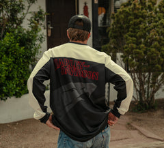 Harley-Davidson Jersey Blanco Roto Negro