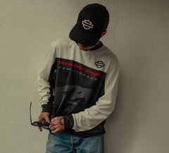 Harley-Davidson Jersey Blanco Roto Negro