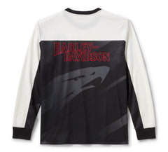 Harley-Davidson Jersey Blanco Roto Negro