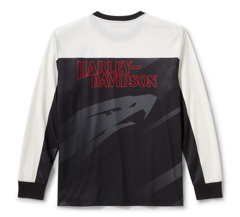 Harley-Davidson Jersey Blanco Roto Negro