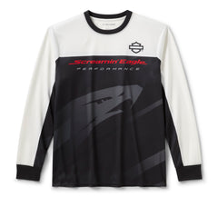 Harley-Davidson Jersey Blanco Roto Negro