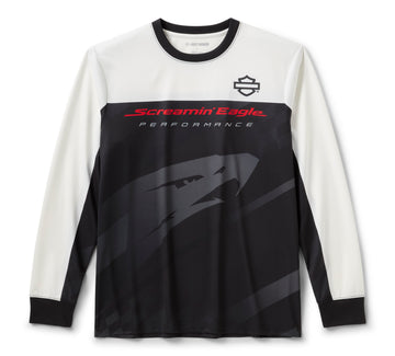 Harley-Davidson Jersey Blanco Roto Negro