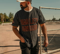 Harley-Davidson Jersey Negro Blanco