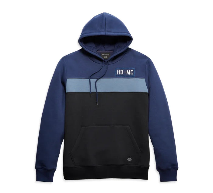 Harley-Davidson Sudadera con Capucha Hometown Colorblock Hombre Azul y Negra