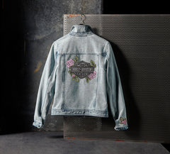Harley-Davidson Chaqueta Mujer Azul Claro