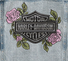 Harley-Davidson Chaqueta Mujer Azul Claro