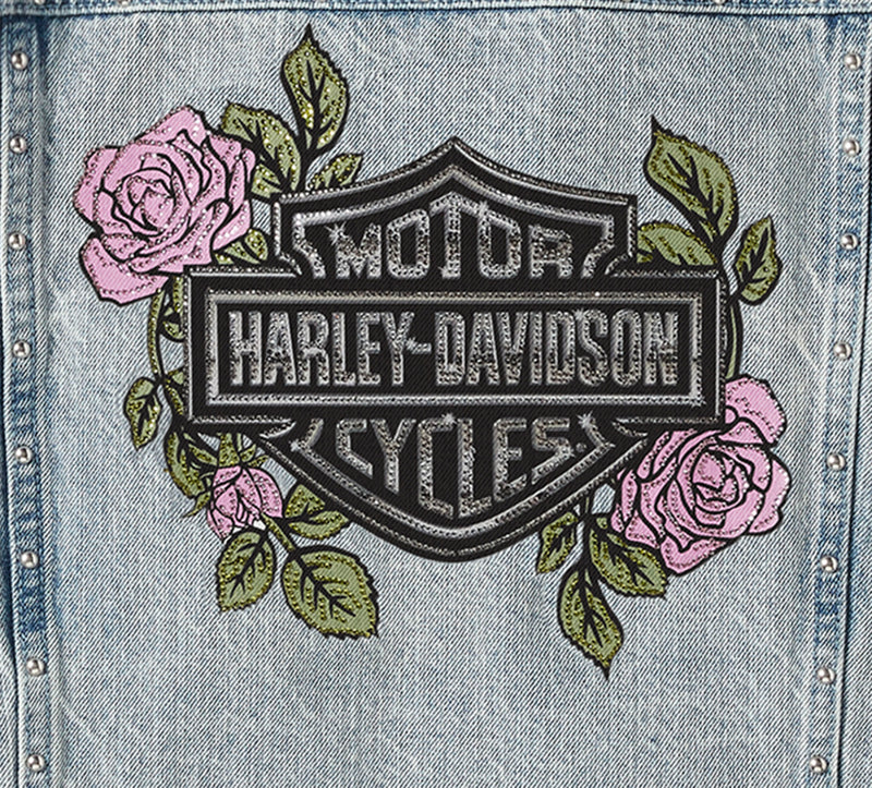 Harley-Davidson Chaqueta Mujer Azul Claro