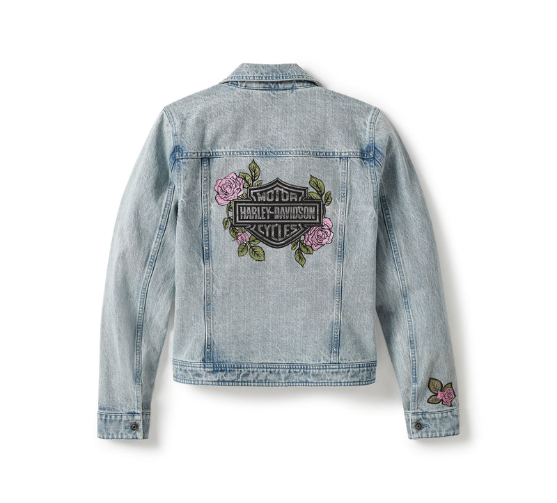 Harley-Davidson Chaqueta Mujer Azul Claro