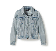 Harley-Davidson Chaqueta Mujer Azul Claro