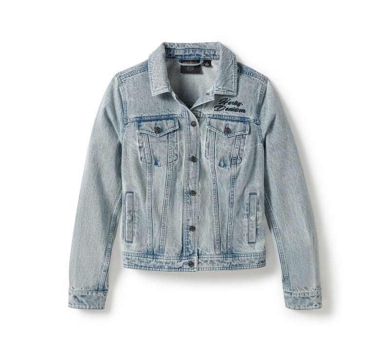 Harley-Davidson Chaqueta Mujer Azul Claro