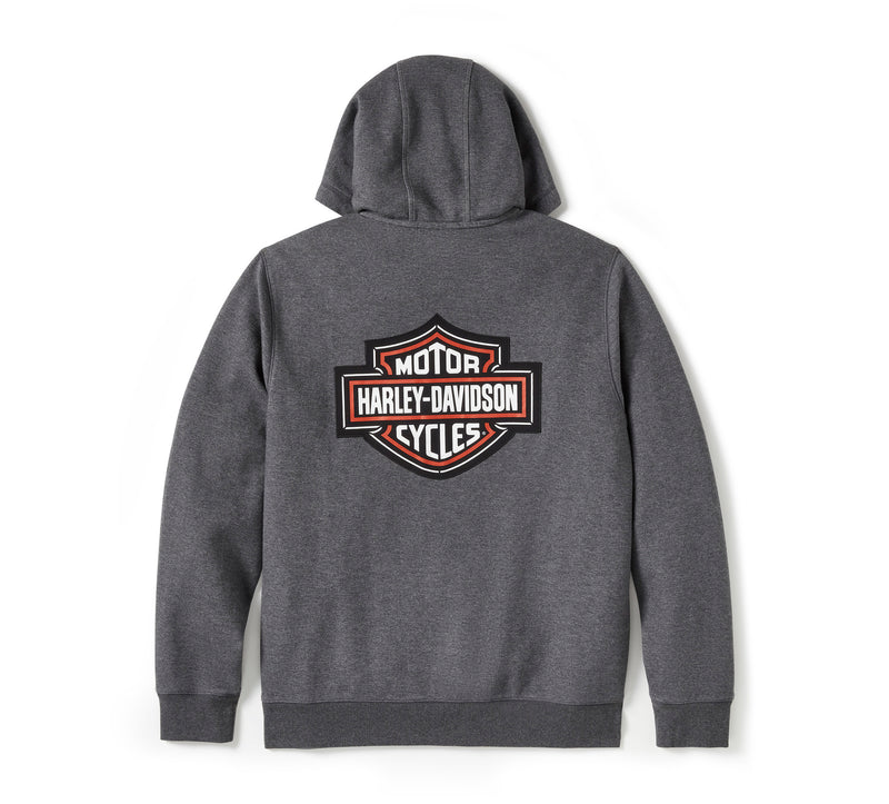 Harley-Davidson Sudadera con Capucha Hombre Gris Oscuro Jaspeado