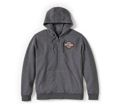 Harley-Davidson Sudadera con Capucha Hombre Gris Oscuro Jaspeado