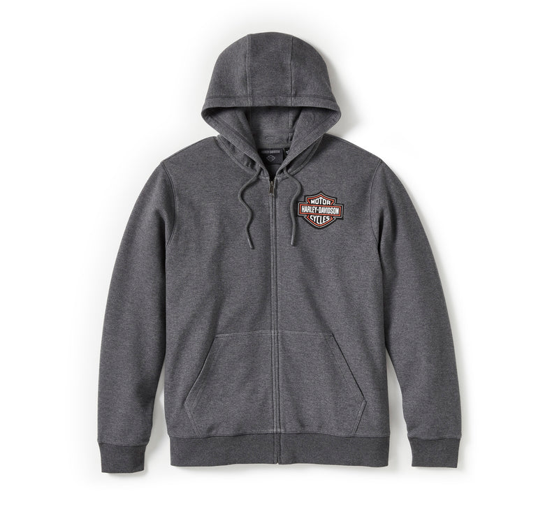 Harley-Davidson Sudadera con Capucha Hombre Gris Oscuro Jaspeado