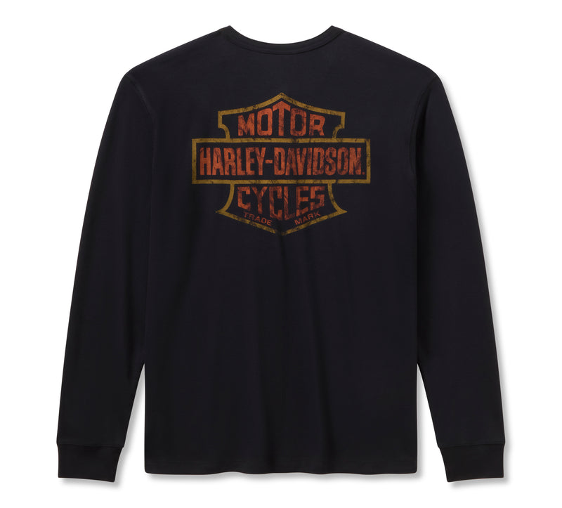 Harley-Davidson Henley Térmica American Classic Hombre Negra