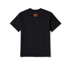 Harley-Davidson Camiseta Hombre Gris Oscuro Negro