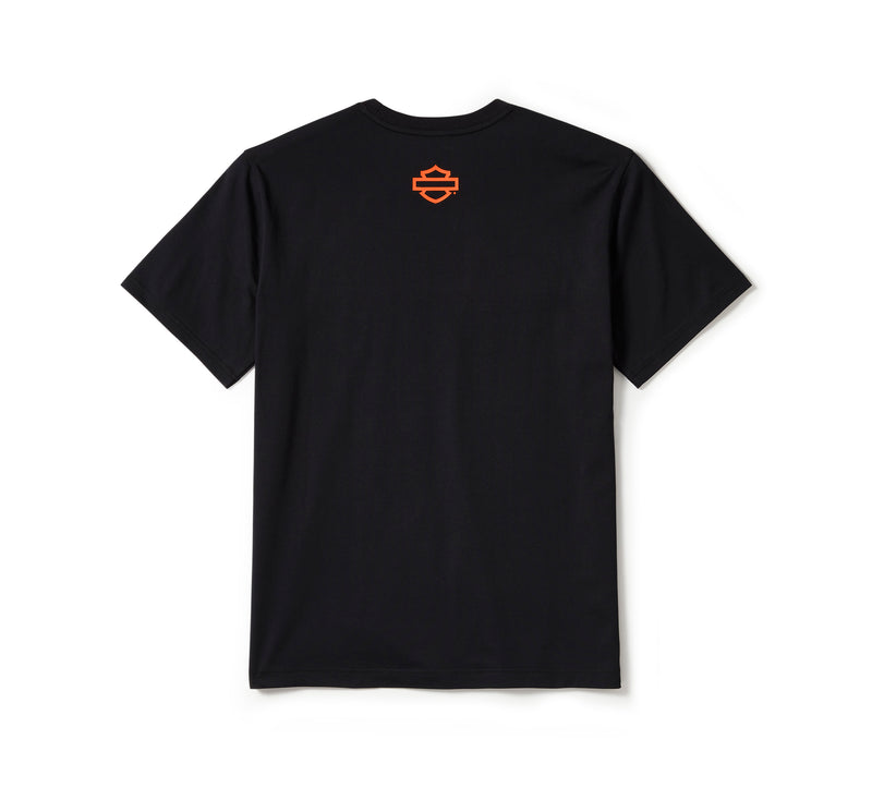 Harley-Davidson Camiseta Hombre Gris Oscuro Negro