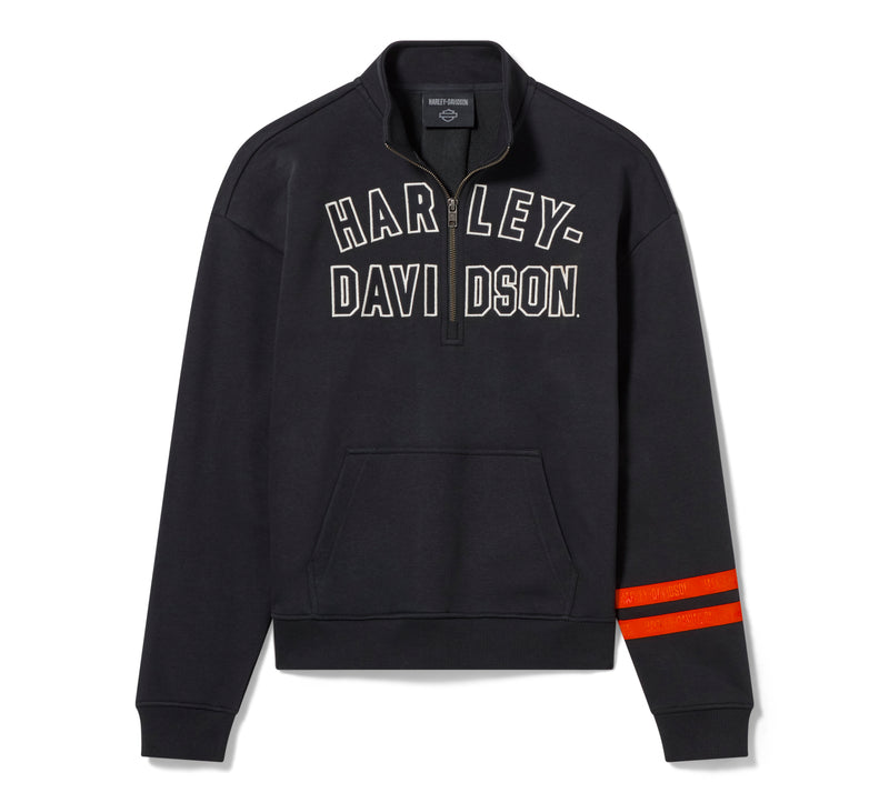 Harley-Davidson Sudadera Polar Essential Media Cremallera Mujer Negra