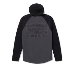 Harley-Davidson Camiseta Henley Hombre Negro Gris