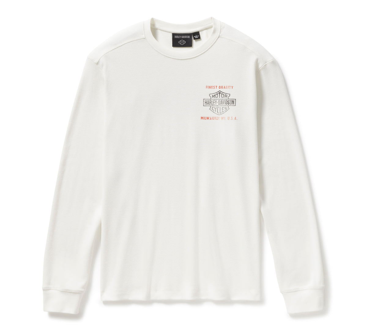 Harley-Davidson Camiseta Hombre Blanco Roto