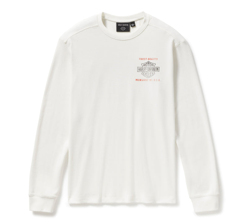 Harley-Davidson Camiseta Hombre Blanco Roto