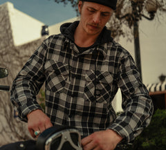 Harley-Davidson Camisa de Cuadros con Capucha