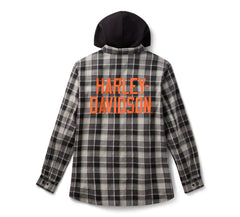 Harley-Davidson Camisa de Cuadros con Capucha