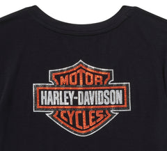 Harley-Davidson Camiseta Cuello Pico Essential Bling Mujer Negra