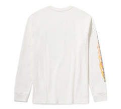 Harley-Davidson Camiseta Hombre Blanco Roto