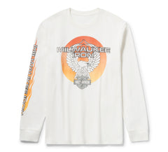 Harley-Davidson Camiseta Hombre Blanco Roto