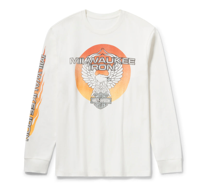 Harley-Davidson Camiseta Hombre Blanco Roto