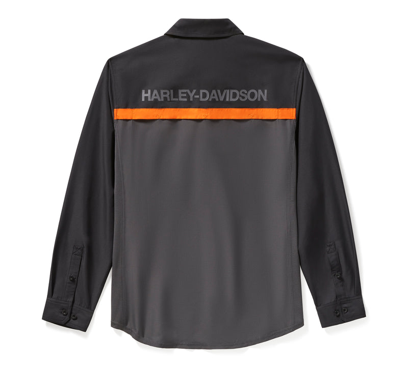 Harley-Davidson Camisa Hombre Negro Gris