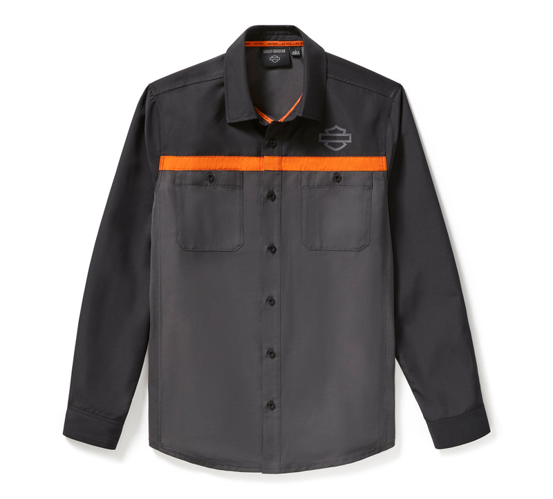 Harley-Davidson Camisa Hombre Negro Gris