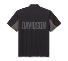 Harley-Davidson Camisa Colorblock Hombre Negro Gris