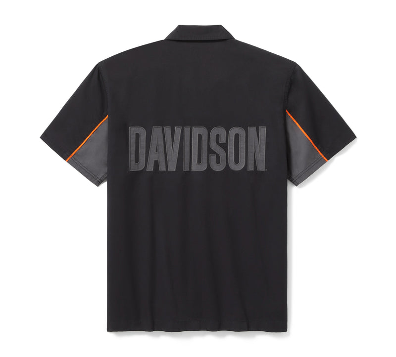 Harley-Davidson Camisa Colorblock Hombre Negro Gris