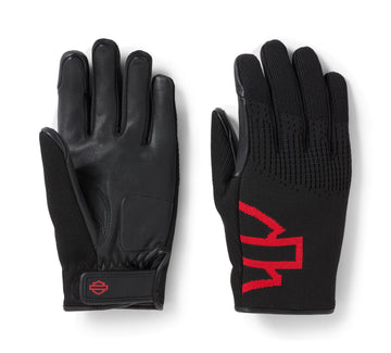 Harley-Davidson Guantes Dyna Knit Cuero y Malla